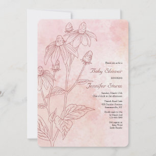 monochromatisch Baby shower Kaart