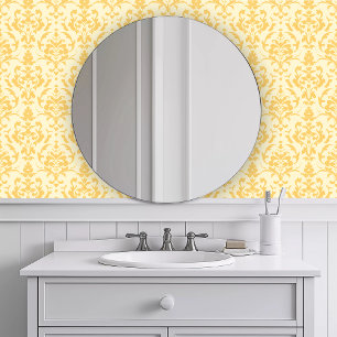 Monochromatisch Elegant Geel Behang