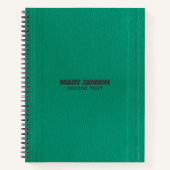 Monochromatisch groen leer notitieboek (Voorkant)