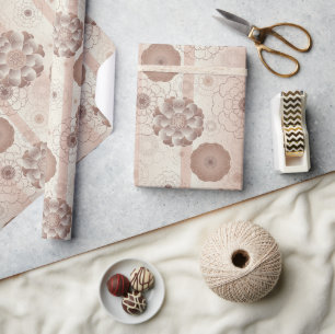 Monochromatisch Mocha Bruin Bloemverpakking Papier