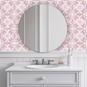 Monochromatisch Roze Geometrisch Behang