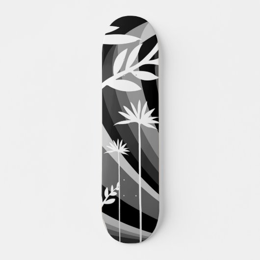 monochromatisch wit Plant Skateboard (Voorkant)