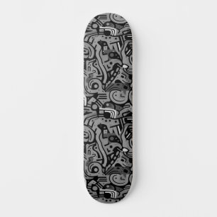 Monochromatische Abstracte urban street art Skateboard
