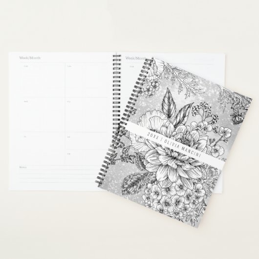Monochromatische  bloem planner (Display)