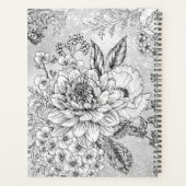 Monochromatische  bloem planner (Achterkant)