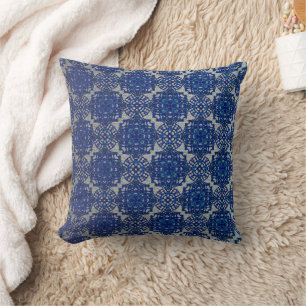 Monochromatische Faux Blue Grey Design Kussen