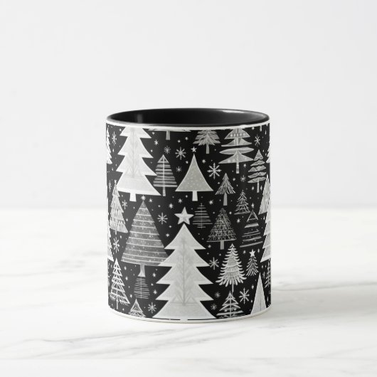 monochromatische kerst mok (Midden)