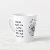 Monochromatische KING CHARLES III Coronatie Latte Mok (Linkerhoek)