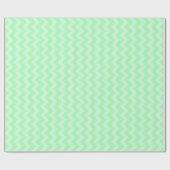 Monochromatische Mint Green Zigzag Cadeaupapier (Vlak)