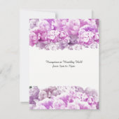 Monochromatische roze Bouquet Wedding Uitnodiging (Achterkant)