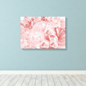 Monochromatische roze platte canvas afdrukken (Insitu (Houten vloer))