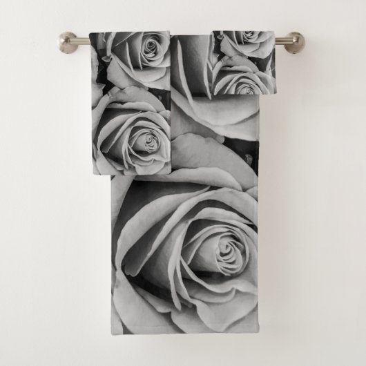 Monochromatische Rozen Badkamer Handdoek Set (Insitu)