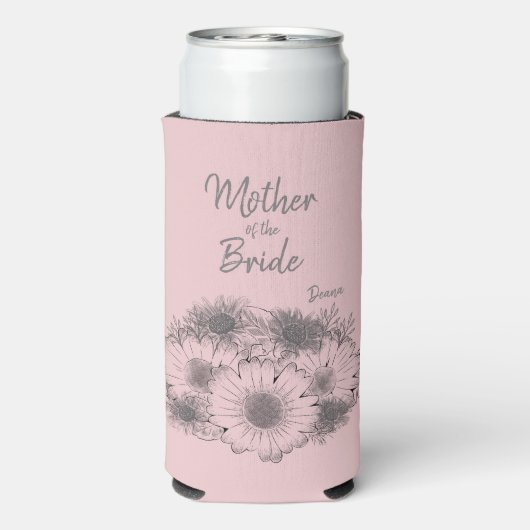 Monochromatische Simplistic Flowered Moeder van Br (Seltzer Achterkant)