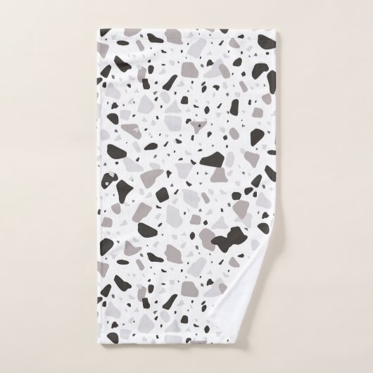 Monochromatische Terrazzo Patroon Bad Handdoek (Handdoek)