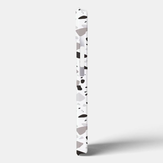 Monochromatische Terrazzo Patroon Case-Mate iPhone Case (Achterkant / Links)