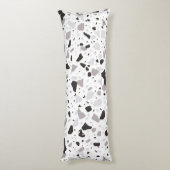 Monochromatische Terrazzo Patroon Lichaamskussen (Achterkant (Verticaal))