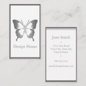 monochromatische vlinder visitekaartje (Voorkant / Achterkant)