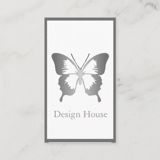 monochromatische vlinder visitekaartje (Voorkant)