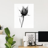 Monochromatische vloerafdrukken poster (Thuiskantoor)