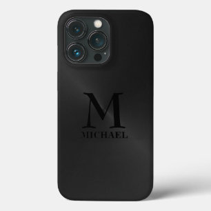 Monochromatische zwarte achtergrond iPhone 13 pro hoesje