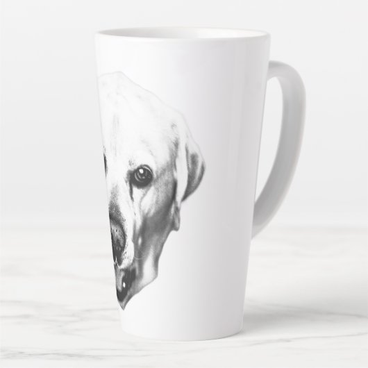 Monochrome aanwezigheid latte mok (Rechterhoek)