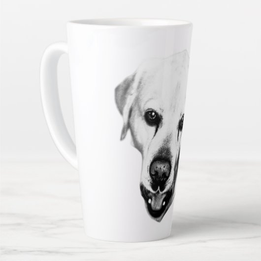 Monochrome aanwezigheid latte mok (Linkerhoek)