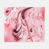 Monochrome Abstracte waterborstel, Red Futuristi Fleece Deken (Voorkant (Horizontaal))