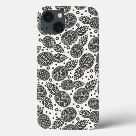 Monochrome anananassen Case-Mate iPhone case (Achterkant)