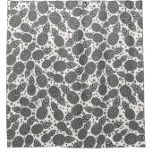 Monochrome anananassen douchegordijn (Voorkant)