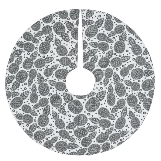 Monochrome anananassen kerstboom rok (Voorkant)