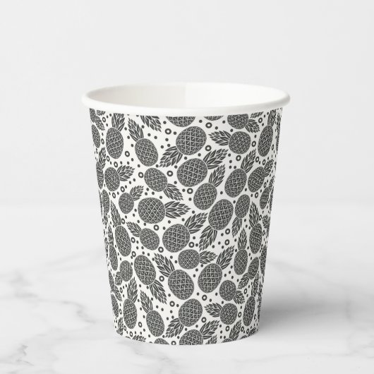 Monochrome anananassen papieren bekers (Links)