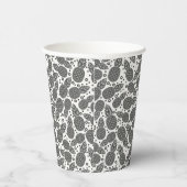 Monochrome anananassen papieren bekers (Rechts)