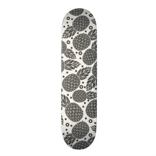 Monochrome anananassen skateboard