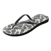 Monochrome anananassen teenslippers (Schuin)