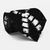 Monochrome Art Grunge Design Statement Stropdas (Opgerold)