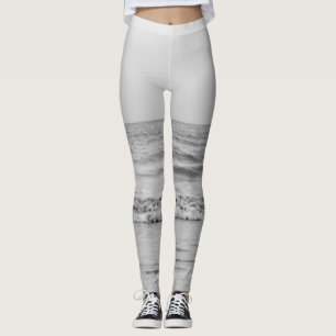 Monochrome Atlantische Oceaan Gelukzaligheid 1 #oc Leggings