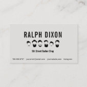 Monochrome Barber Shop Cut & Shave Visitekaartje (Achterkant)