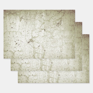 Monochrome beige Rustic Decoupage Inpakpapier Vel