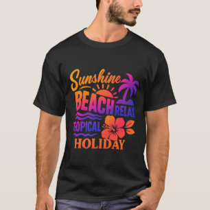 Monochrome bergtoppen met gestileerde gouden sunbu t-shirt