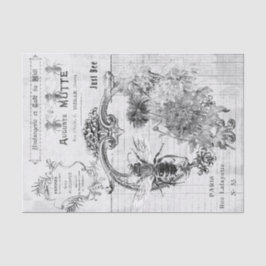 Monochrome bijentypografie tissuepapier