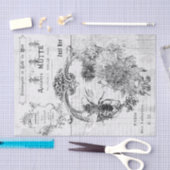 Monochrome bijentypografie tissuepapier (Craft)