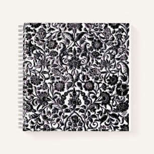 "Monochrome Bloem" Artistieke Hardcover Spiraal Notitieboek