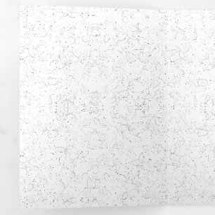 Monochrome Bloemen Patroon – Elegante Naadloze Kun Drieluik Uitnodiging