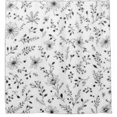 Monochrome Bloesem Douchegordijn (Voorkant)