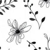 Monochrome Bloesem Douchegordijn