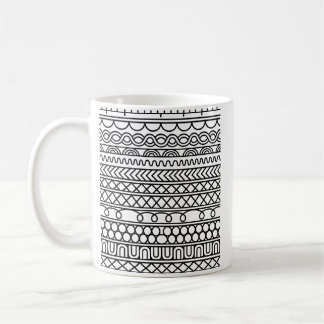Monochrome Boho Knit Sampler | Tribal Geometric Koffiemok
