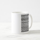 Monochrome Boho Knit Sampler | Tribal Geometric Te Koffiemok (Voorkant rechts)