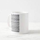Monochrome Boho Knit Sampler | Tribal Geometric Te Koffiemok (Voorkant links)