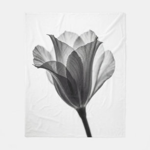 Monochrome botanische fijne kunst fotografie fleece deken