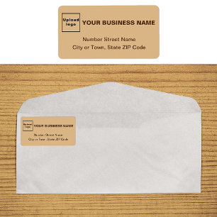 Monochrome bruin kleurenadreslabel etiket